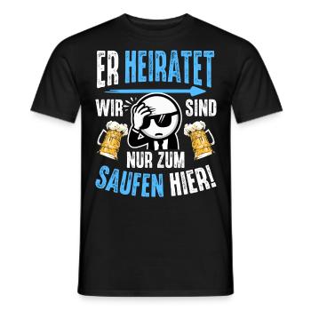 JGA T-Shirt Männer Junggesellenabschied Shirt JGA - Männer T-Shirt - Schwarz - Vorne - AI Model Male 178 light (178cm)