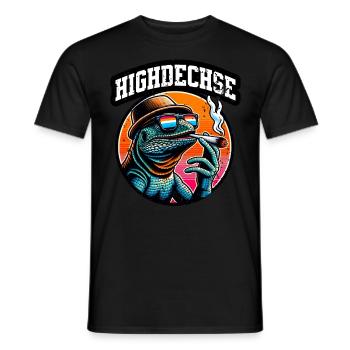 Haut lézard lézards Iguane Reptiles - T-shirt homme - noir - Devant - AI Model Male 178 light (178cm)