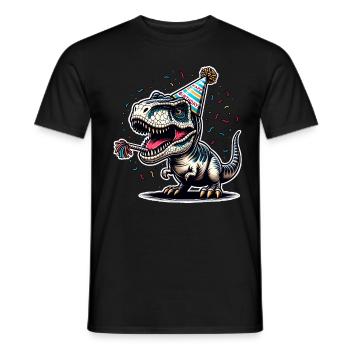 Dinosaure Anniversaire Dino T Rex - T-shirt homme - noir - Devant - AI Model Male 178 light (178cm)