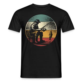 Fishing Anglers Fishing - Men's T-Shirt - black - Front - AI Model Male 178 light (178cm)