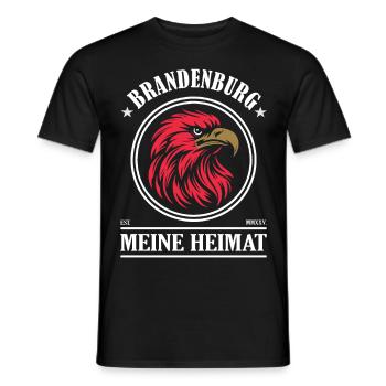 Brandenburg – My Home - Men's T-Shirt - black - Front - AI Model Male 178 light (178cm)