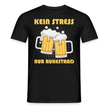Rentner KEIN STRESS NUR RUHESTAND Lustiges - Männer T-Shirt - Schwarz - Vorne - AI Model Male 178 light (178cm)