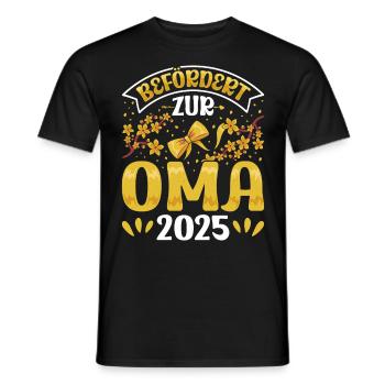 Großmutter BEFÖRDERT ZUR OMA 2025 Omi Rente - Männer T-Shirt - Schwarz - Vorne - AI Model Male 178 light (178cm)