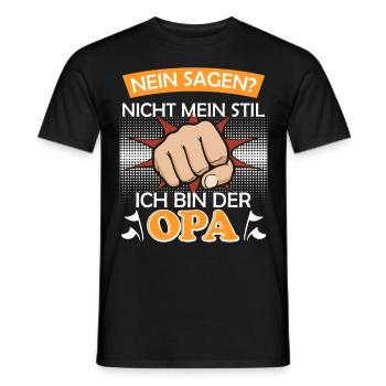 Opi NEIN SAGEN IST NICHT MEIN STIL BIN DER OPA - Männer T-Shirt - Schwarz - Vorne - AI Model Male 178 light (178cm)