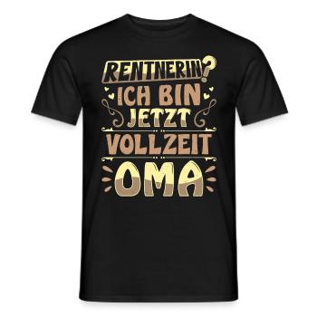 RENTNERIN? ICH BIN JETZT VOLLZEIT OMA Lustiges - Männer T-Shirt - Schwarz - Vorne - AI Model Male 178 light (178cm)