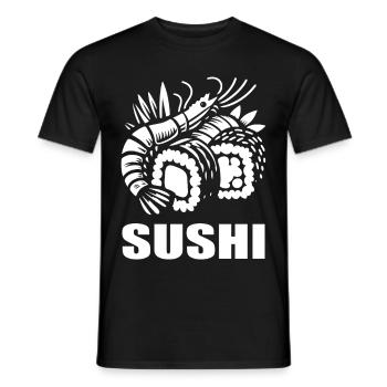 Sushi design for the fan of Japanese cuisine - Men's T-Shirt - black - Front - AI Model Male 178 light (178cm)