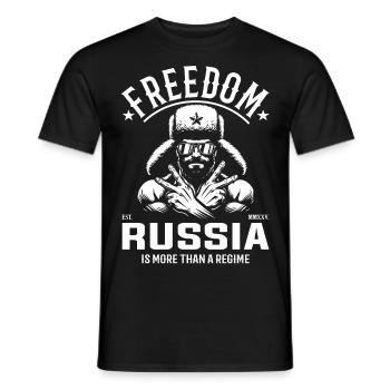 Freedom for Russia - More than a regime - Men's T-Shirt - black - Front - AI Model Male 178 light (178cm)