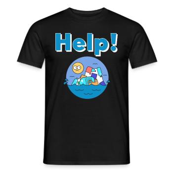 Plastik Naturschutz Umweltschutz - Männer T-Shirt - Schwarz - Vorne - AI Model Male 178 light (178cm)
