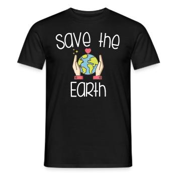 Changement climatique Conservation de la nature Protection de l’environnement - T-shirt homme - noir - Devant - AI Model Male 178 light (178cm)