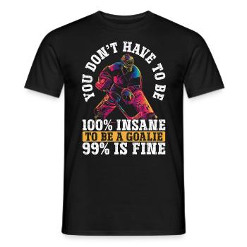 Eishockey Torwart Eishockey Torhüter - Männer T-Shirt - Schwarz - Vorne - AI Model Male 178 light (178cm)