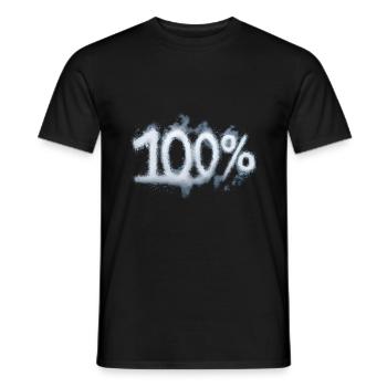 100% - Men's T-Shirt - black - Front - AI Model Male 178 light (178cm)