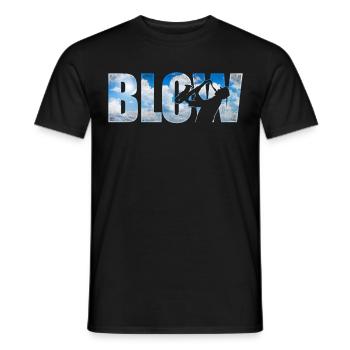 Saxophone Blow - Men's T-Shirt - black - Front - AI Model Male 178 light (178cm)