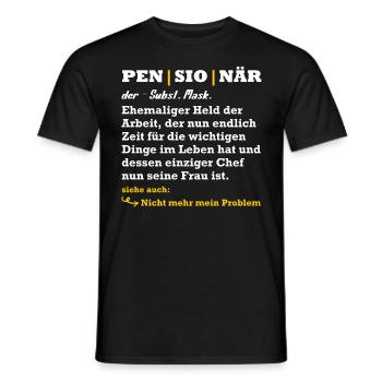 PENSIONÄR EHEMALIGER HELD DER ARBEIT Lustiges - Männer T-Shirt - Schwarz - Vorne - AI Model Male 178 light (178cm)
