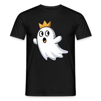 Doodle-Geist mit Krone - Männer T-Shirt - Schwarz - Vorne - AI Model Male 178 light (178cm)