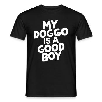 Dogs My doggo is a good boy - Men's T-Shirt - black - Front - AI Model Male 178 light (178cm)