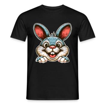 Rabbit Rabbit - Men's T-Shirt - black - Front - AI Model Male 178 light (178cm)