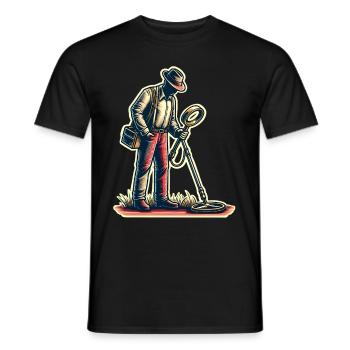 Détecteur de métaux de sonde - T-shirt homme - noir - Devant - AI Model Male 178 light (178cm)