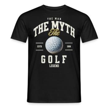 Golf - Männer T-Shirt - Schwarz - Vorne - AI Model Male 178 light (178cm)