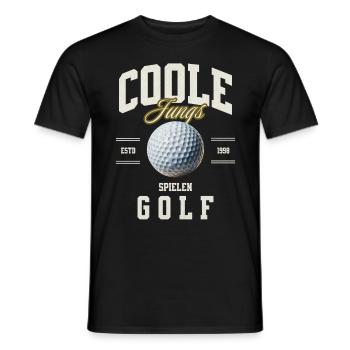 Golf - Männer T-Shirt - Schwarz - Vorne - AI Model Male 178 light (178cm)