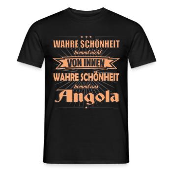 Wahre Schönheit kommt aus Angola Design - Männer T-Shirt - Schwarz - Vorne - AI Model Male 178 light (178cm)