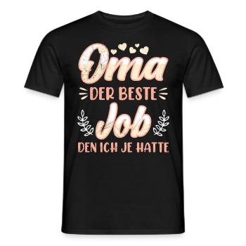 OMA DER BESTE JOB DEN ICH JE HATTE Lustiges - Männer T-Shirt - Schwarz - Vorne - AI Model Male 178 light (178cm)
