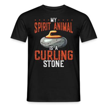 Curling, Curling, Curling, Curling, Curling - Men's T-Shirt - black - Front - AI Model Male 178 light (178cm)