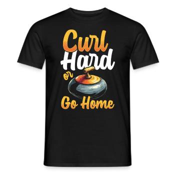 Curling, Curling, Curling, Curling, Curling - Men's T-Shirt - black - Front - AI Model Male 178 light (178cm)