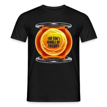 Engery ball, tu ne peux pas gérer mon énergie - T-shirt homme - noir - Devant - AI Model Male 178 light (178cm)
