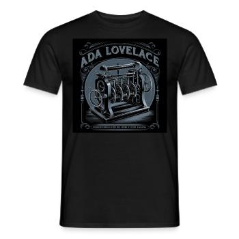 Erbe der Menschheit - Ada Lovelace - Männer T-Shirt - Schwarz - Vorne - AI Model Male 178 light (178cm)