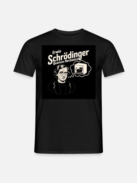 Erbe der Menschheit - Erwin Schrödinger - Männer T-Shirt - Schwarz