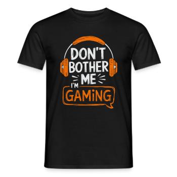 Ne me dérangez pas, je joue - T-shirt homme - noir - Devant - AI Model Male 178 light (178cm)