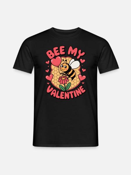 Bee My Valentine - Men's T-Shirt - black