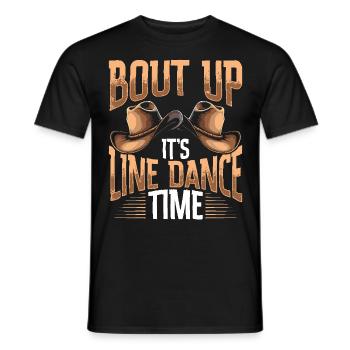 Line Dance Country Musik Cowboy Linedance - Männer T-Shirt - Schwarz - Vorne - AI Model Male 178 light (178cm)