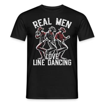 Danse en ligne, Musique country, Cowboy, Danse en ligne - T-shirt homme - noir - Devant - AI Model Male 178 light (178cm)