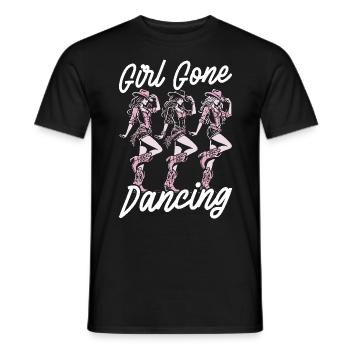 Line Dance Country Musik Cowboy Linedance - Männer T-Shirt - Schwarz - Vorne - AI Model Male 178 light (178cm)