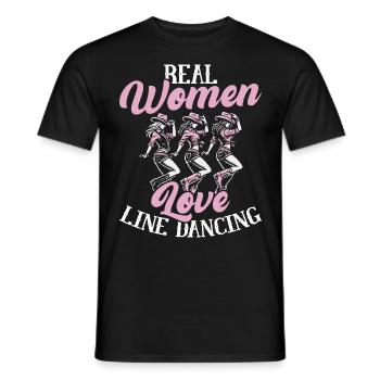 Line Dance Country Musik Cowboy Linedance - Männer T-Shirt - Schwarz - Vorne - AI Model Male 178 light (178cm)