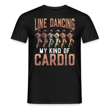 Danse en ligne, Musique country, Cowboy, Danse en ligne - T-shirt homme - noir - Devant - AI Model Male 178 light (178cm)