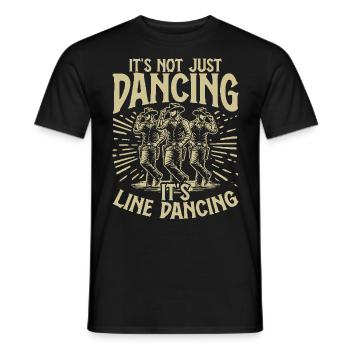 Line Dance Country Musik Cowboy Linedance - Männer T-Shirt - Schwarz - Vorne - AI Model Male 178 light (178cm)