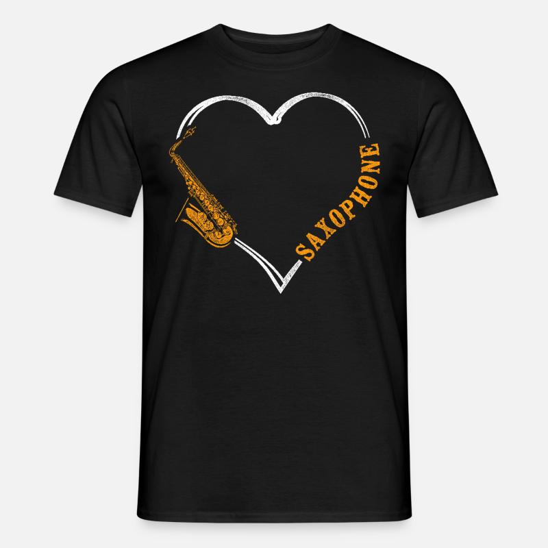 Saxophone Saxophone - Männer T-Shirt - Schwarz
