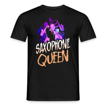 Saxophone Saxophone Queen - Men's T-Shirt - black - Front - AI Model Male 178 light (178cm)