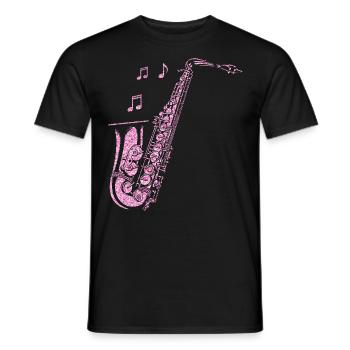 Saxophone Diamonds - Männer T-Shirt - Schwarz - Vorne - AI Model Male 178 light (178cm)