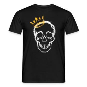 crâne avec une couronne - T-shirt homme - noir - Devant - AI Model Male 178 light (178cm)