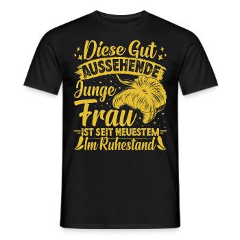 Rentnerin DIESE GUT AUSSEHENDE JUNGE FRAU IM - Männer T-Shirt - Schwarz - Vorne - AI Model Male 178 light (178cm)
