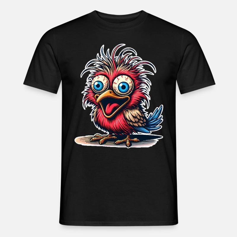 Vogel - Männer T-Shirt - Schwarz