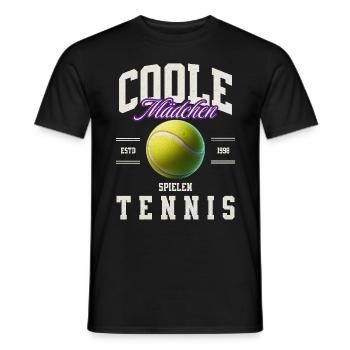 Tennis Mädchen Frauen - Männer T-Shirt - Schwarz - Vorne - AI Model Male 178 light (178cm)