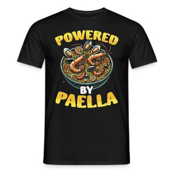 Paella Spanish cuisine Seafood Spanish - Men's T-Shirt - black - Front - AI Model Male 178 light (178cm)