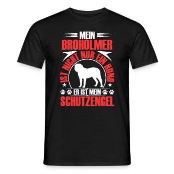 Broholmer is my guardian angel Broholmer - Men's T-Shirt - black - Front - AI Model Male 178 light (178cm)
