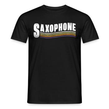 Saxophone Retro Vintage Saxophone - Männer T-Shirt - Schwarz - Vorne - AI Model Male 178 light (178cm)