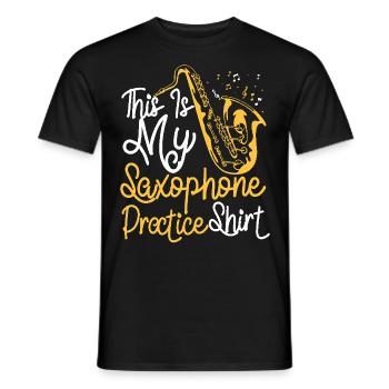 Saxophone This Is My Saxophone - Men's T-Shirt - black - Front - AI Model Male 178 light (178cm)