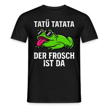 Faschings Kostüm TATÜ TATATA DER FROSCH IST DA - Männer T-Shirt - Schwarz - Vorne - AI Model Male 178 light (178cm)